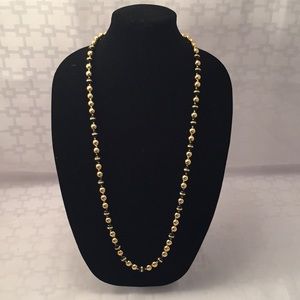 Black & Gold LRL 36” 10mm Bead Necklace